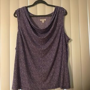 Charter Club drape front, blouse - worn twice